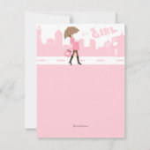 喜びのベビーシャワーの招待状のピンクの束 招待状 (裏面)