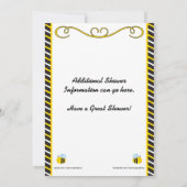 喜びのベビーシャワーの招待状のブンブンいう音 招待状 (裏面)