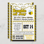 喜びのベビーシャワーの招待状のブンブンいう音 招待状 (正面/裏面)