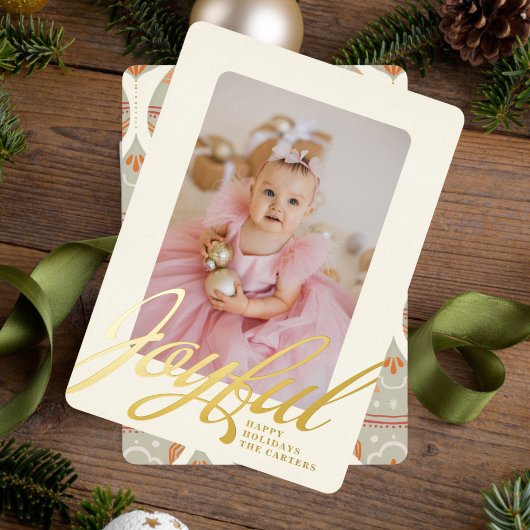 喜びのホリデーカード 箔シーズンカード