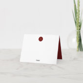 喜びのホリデー レッド ゴールド ネーム エレガント グリーティング カード (裏面)