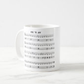 喜びのマグへのベートーベンのオード コーヒーマグカップ (正面左)