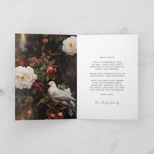 喜びのモダンな家族写真 シーズンカード (内部)