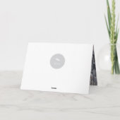 喜びのライン ビッグ レッド ドット モダン タイポグラフィー フォト シーズンカード (裏面)