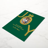 喜びのリアルゴールドホイルフォトホリデーカード 箔シーズンカード (回転した状態)