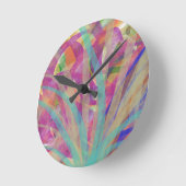 喜びのリーフ ラウンド壁時計 (傾斜)