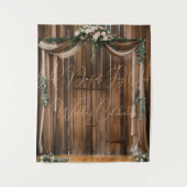 #喜びの一日：私たちの結婚式のお祝いのタペストリー タペストリー (正面)