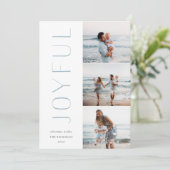 喜びの三つ星 | モダン 3フォトコラージュ シーズンカード (スタンド正面)