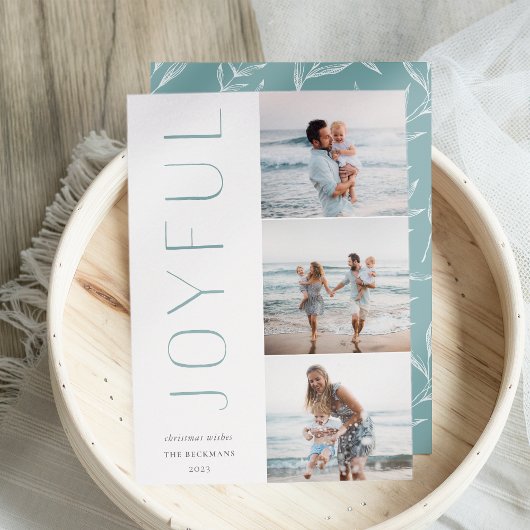 喜びの三つ星 | モダン 3フォトコラージュ シーズンカード