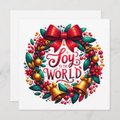 『喜びの世界』リースのグリーティングカード シーズンカード (正面/裏面)