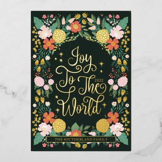 『喜びの世界』花園 エレガント フォトフレーム 箔シーズンカード (正面)