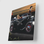 喜びの乗車 スクエア壁時計 (傾斜)