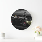 喜びの乗車B&W ラージ壁時計 (ホーム)