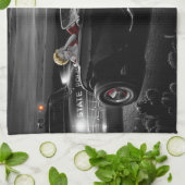 喜びの乗車B&W 2 キッチンタオル (折り畳み)