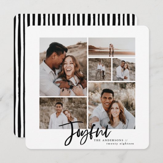 喜びの写数々の真のクリスマスカード シーズンカード (正面/裏面)