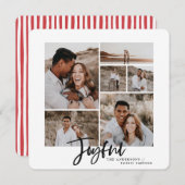 喜びの写数々の真のクリスマスカード シーズンカード (正面/裏面)