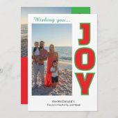 喜びの写真コラージュ ホリデー カード (正面/裏面)