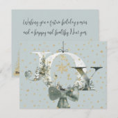 喜びの冬の森 ゴールドスノー シーズンカード (正面/裏面)