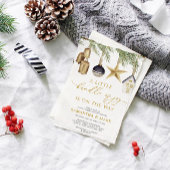 喜びの冬の赤ちゃんシャワーの小さな束 招待状