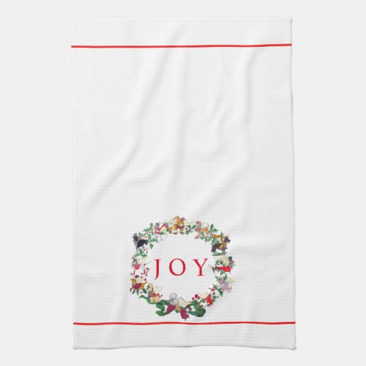 喜びの台所タオルのために吠えるGulliverの天使 キッチンタオル (縦)