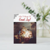 喜びの喜びの素晴らし知カスタムらせ シーズンポストカード (スタンド正面)