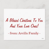 喜びの喜びの素晴らし知カスタムらせ シーズンポストカード (裏面)