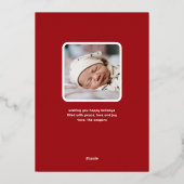 喜びの塊 リアルゴールドホイル フォト 誕生 箔シーズンカード (裏面)