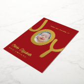 喜びの塊 リアルゴールドホイル フォト 誕生 箔シーズンカード (回転した状態)