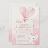 喜びの声：驚きの赤ちゃんシャワーが待っている 招待状 (正面/裏面)