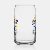 喜びの夏の至福 – 暖かい太陽の引用文 ガラス缶 (左)