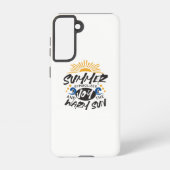 喜びの夏の至福 – 暖かい太陽の引用文 SAMSUNG GALAXYケース (裏面)