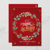 「喜びの夜：クリスマス・バッシュ ポストカード (正面/裏面)