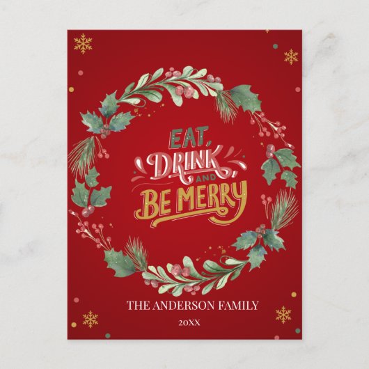 「喜びの夜：クリスマス・バッシュ ポストカード (正面)