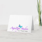 喜びの女の子の挨拶状 カード (裏面)