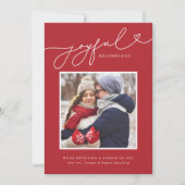 喜びの始まりクリスマス妊娠の発表 シーズンカード (正面)