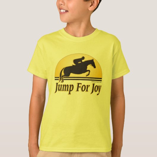 喜びの子供の騎手のTシャツのために跳んで下さい Tシャツ (正面)