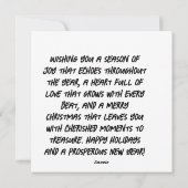 喜びの季節を祈る シーズンカード (裏面)