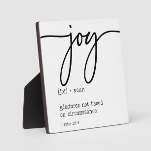 喜びの定義1 Peter 1:8-9 Christian Sign フォトプラーク