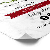 喜びの小さなバンドルのクリスマスベビーシャワーへようこそ ポスター (角)