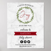 喜びの小さなバンドルのクリスマスベビーシャワーへようこそ ポスター (正面)