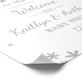 喜びの小さなバンドルのクリスマスベビーシャワーへようこそ ポスター (角)