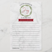 喜びの小さなバンドルのクリスマスベビーシャワーアドバイス (正面)