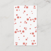 喜びの小さなバンドルのクリスマスベビーシャワーオムツ エンクロージャーカード (裏面)
