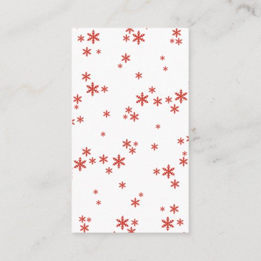 喜びの小さなバンドルのクリスマスベビーシャワーオムツ エンクロージャーカード (裏面)