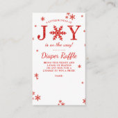 喜びの小さなバンドルのクリスマスベビーシャワーオムツ エンクロージャーカード (正面)