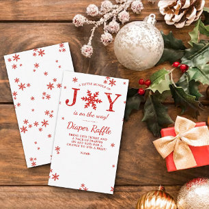 喜びの小さなバンドルのクリスマスベビーシャワーオムツ エンクロージャーカード