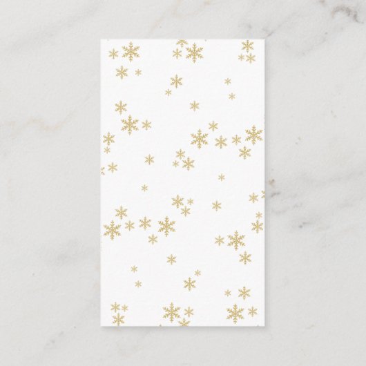 喜びの小さなバンドルのクリスマスベビーシャワーオムツ エンクロージャーカード (裏面)