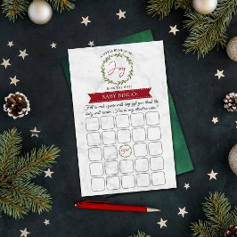 喜びの小さなバンドルのクリスマスベビーシャワービンゴ