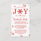 喜びの小さなバンドルのクリスマスベビーシャワーブック エンクロージャーカード (正面)
