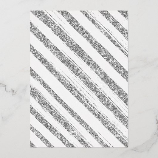 喜びの小さなバンドルのクリスマスベビーシャワー実在 箔招待状 (裏面)